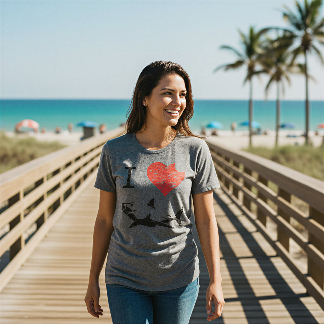 I Love Sharks Women's T Shirt