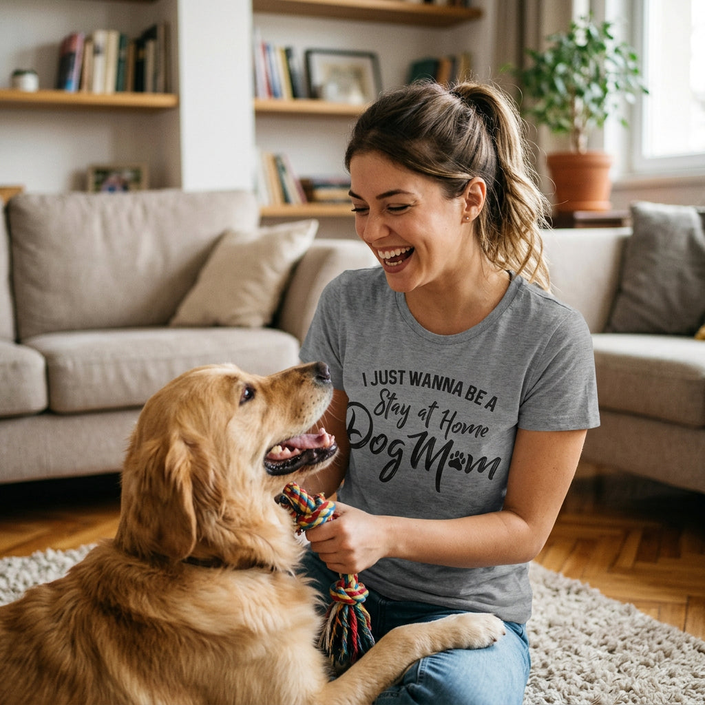 I Just Want To Be A Stay At Home Dog Mom Women's T Shirt