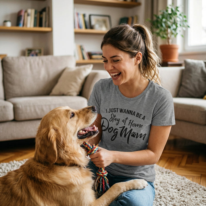 I Just Want To Be A Stay At Home Dog Mom Women's T Shirt