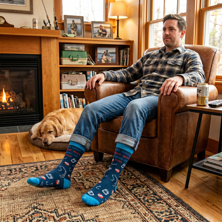 Mens I Just Want To Drink Beer And Jerk My Rod Socks