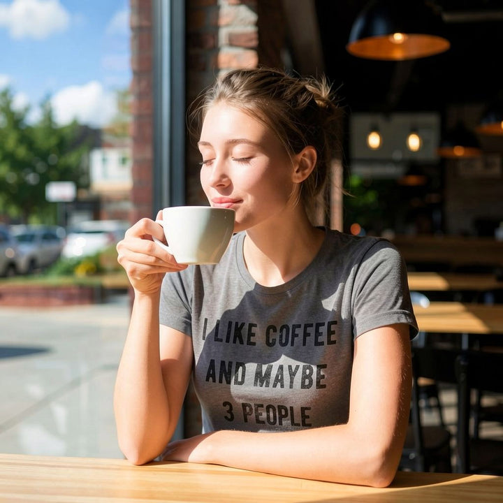 I Like Coffee And Maybe 3 People Women's T Shirt