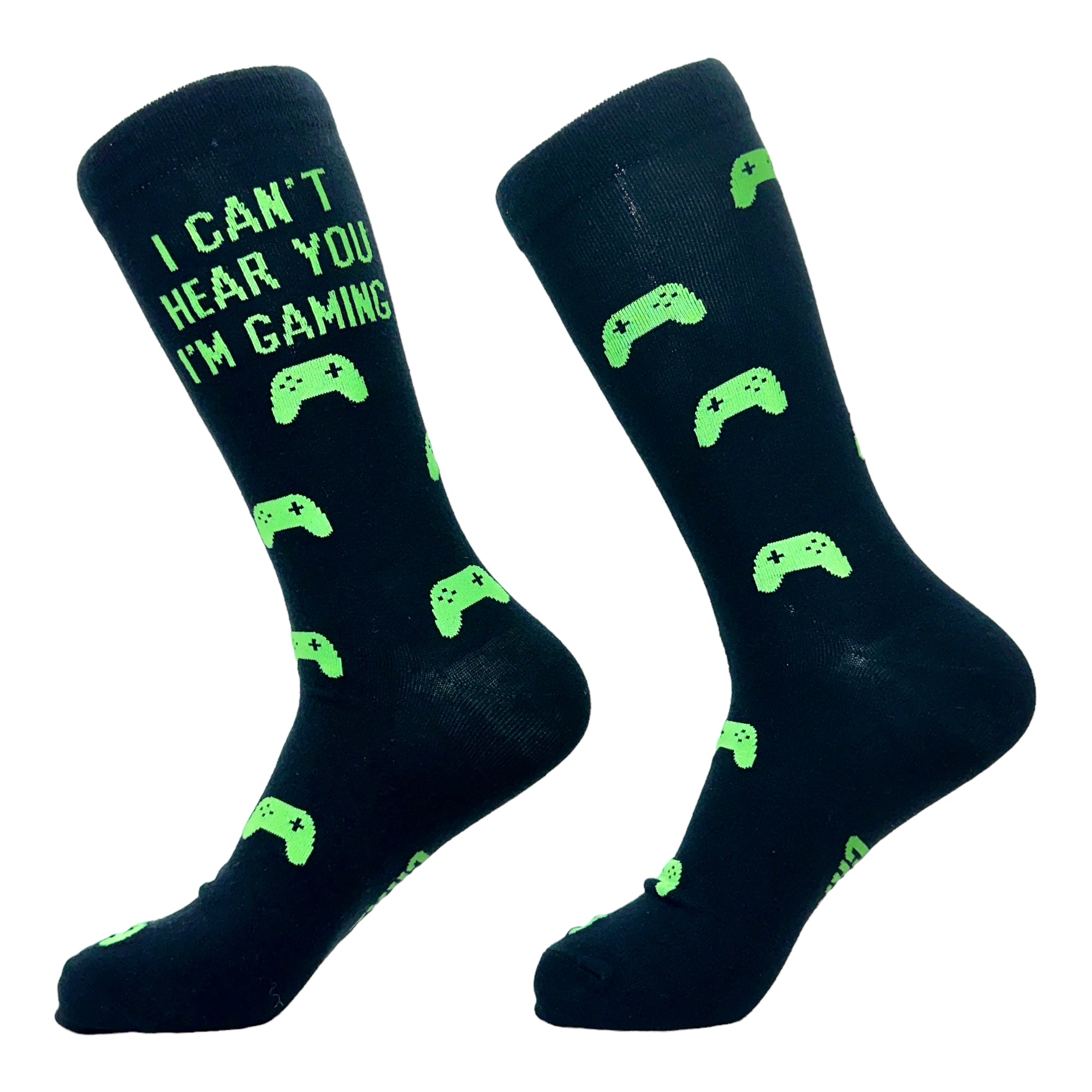 Funny Black - Cant Hear You Men's I Cant Hear You Im Gaming Sock Nerdy Video Games Sarcastic Tee