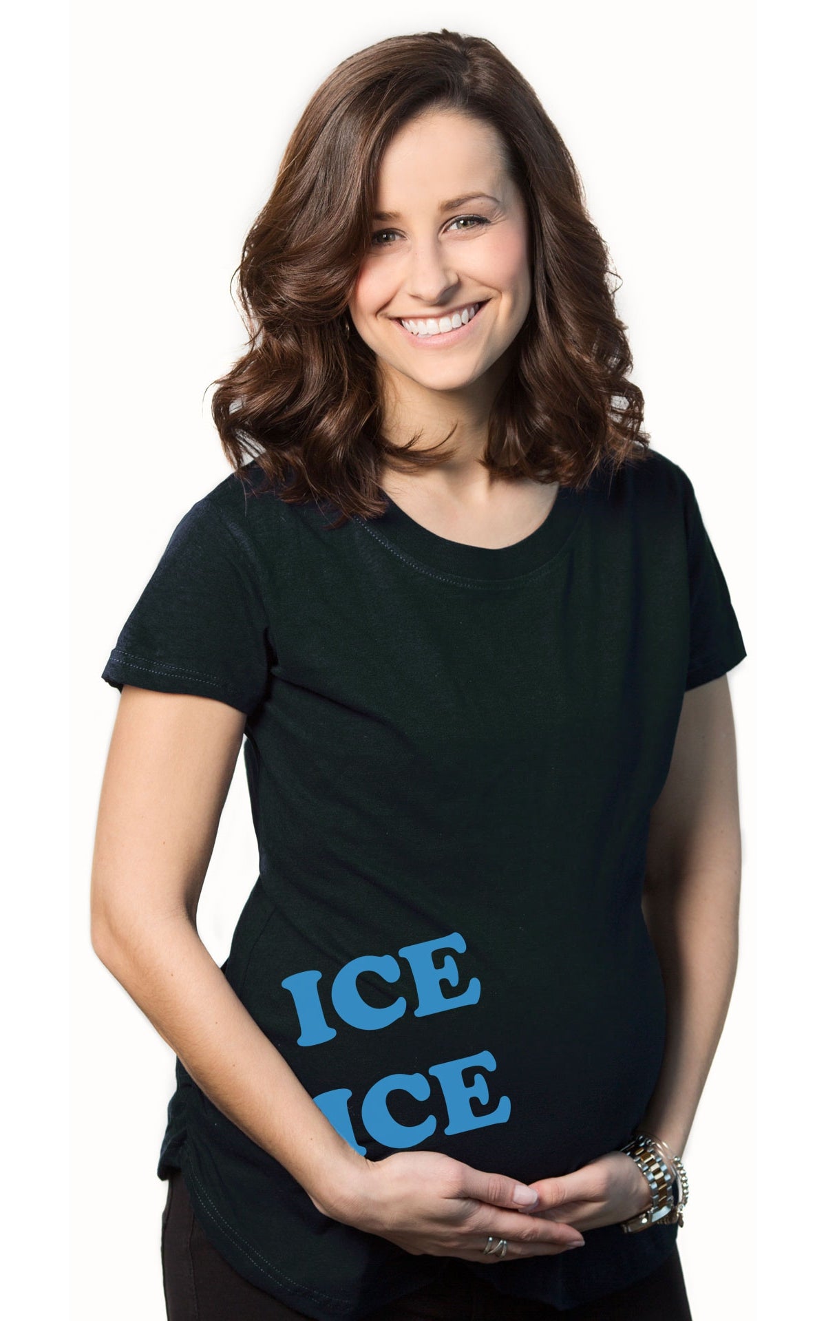 Funny Ice Ice Baby Maternity T Shirt Nerdy Music Tee