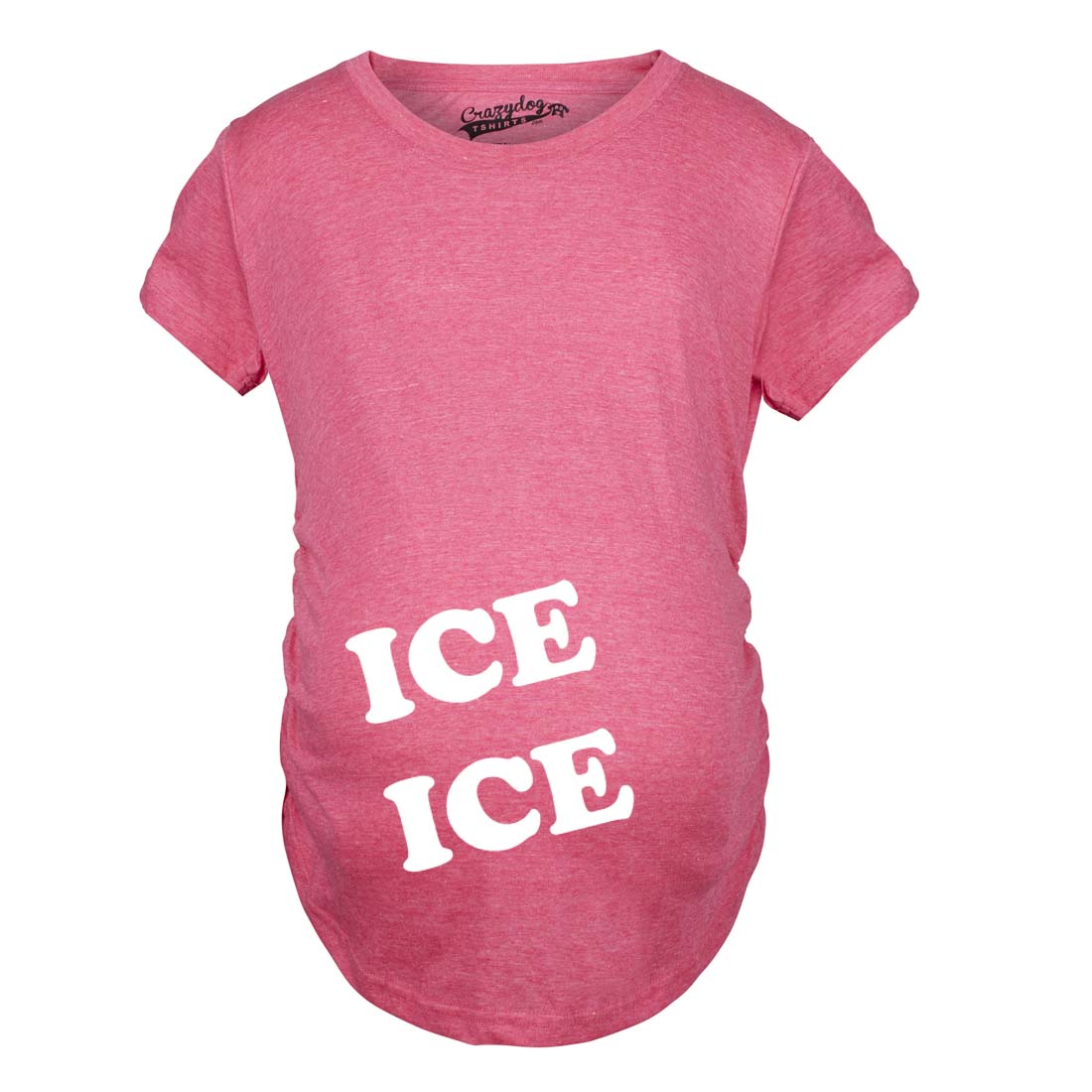 Funny Pink Ice Ice Baby Maternity T Shirt Nerdy Music Tee