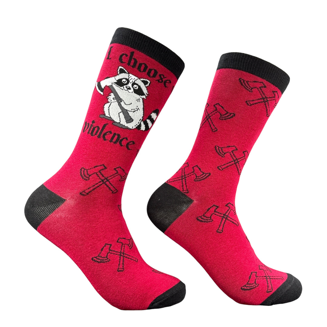 Funny I Choose Violence I Choose Violence Sock Nerdy animal Tee