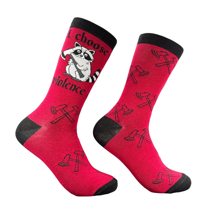 Funny I Choose Violence I Choose Violence Sock Nerdy animal Tee