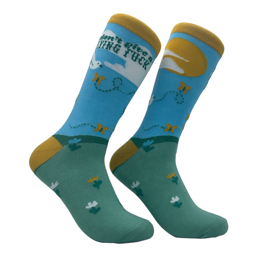 Funny Multi - Flying Fuck Women's I Dont Give A Flying Fuck Sock Nerdy Sarcastic Tee