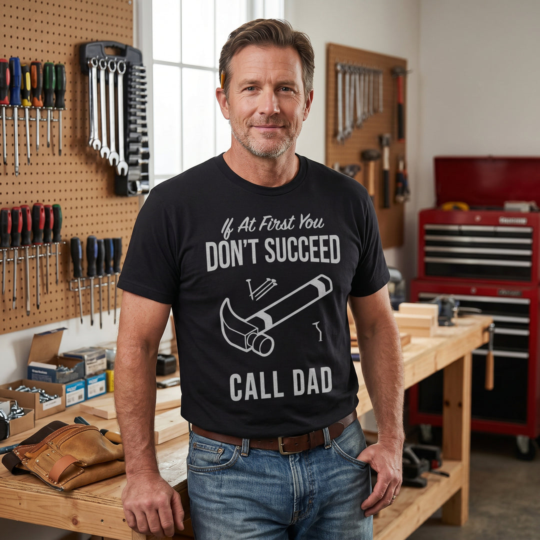 If At First You Don’t Succeed Call Dad Men's T Shirt