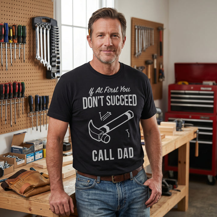 If At First You Don’t Succeed Call Dad Men's T Shirt