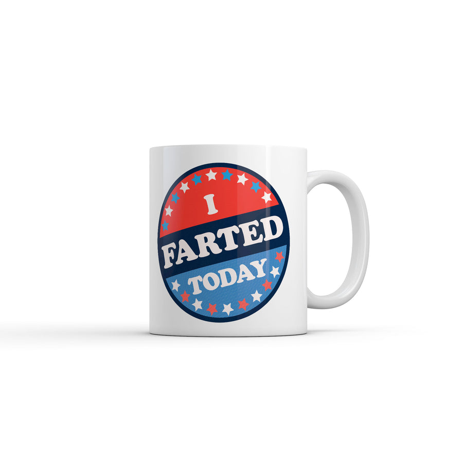 Funny White I Farted Today Coffee Mug Nerdy toilet Sarcastic Tee