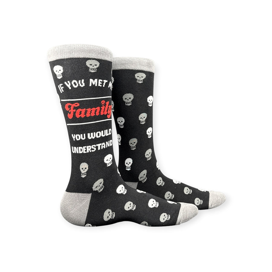 Funny Multi - Met My Family If You Met My Family You Would Understand Sock Nerdy sarcastic Tee