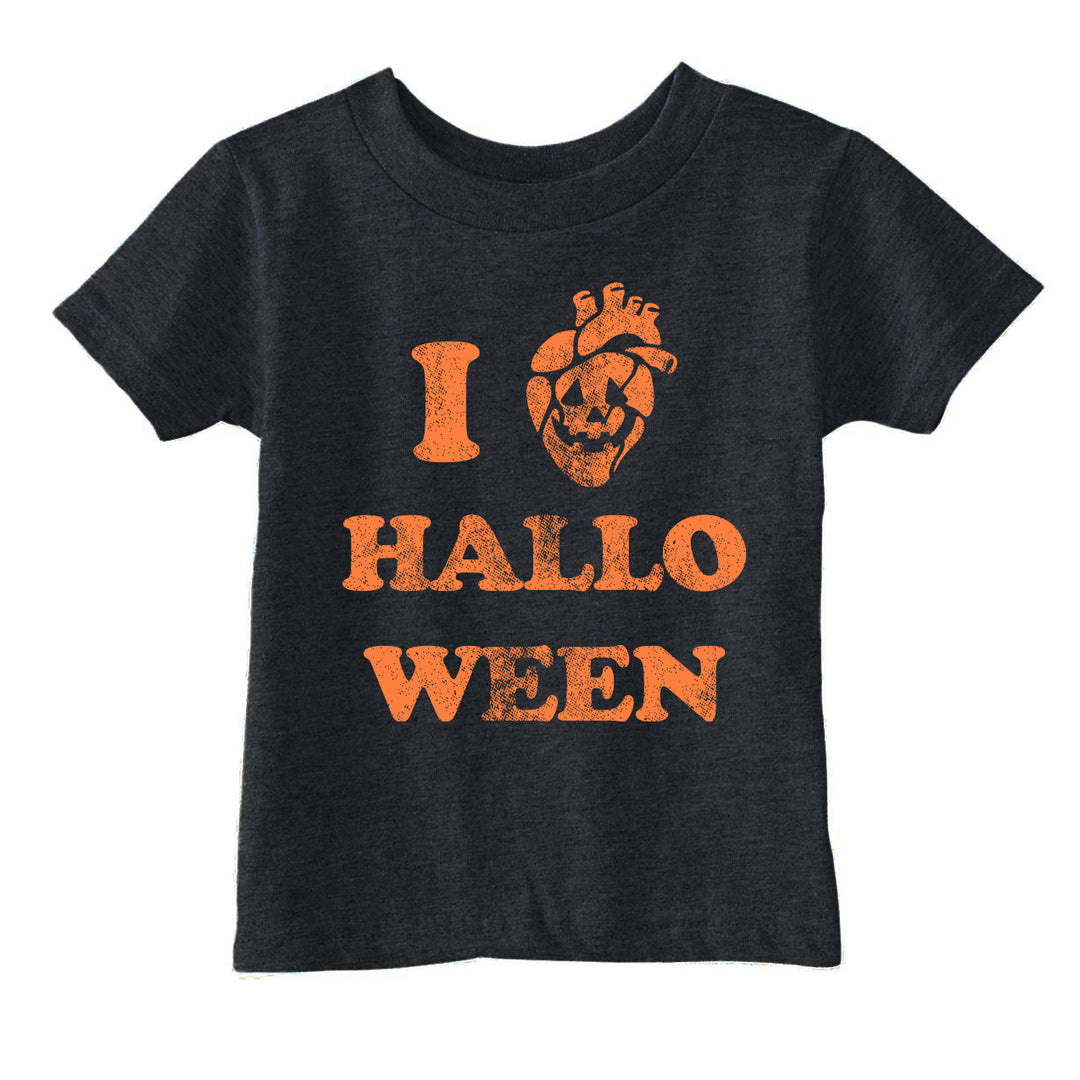 Funny Black I Heart Halloween Toddler T Shirt Nerdy Halloween Tee
