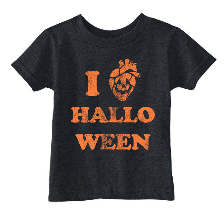 Funny Black I Heart Halloween Toddler T Shirt Nerdy Halloween Tee