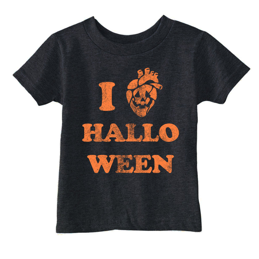Funny Black I Heart Halloween Toddler T Shirt Nerdy Halloween Tee