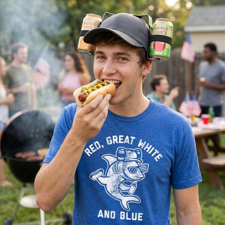 Red, Great White, And Blue Men's T Shirt