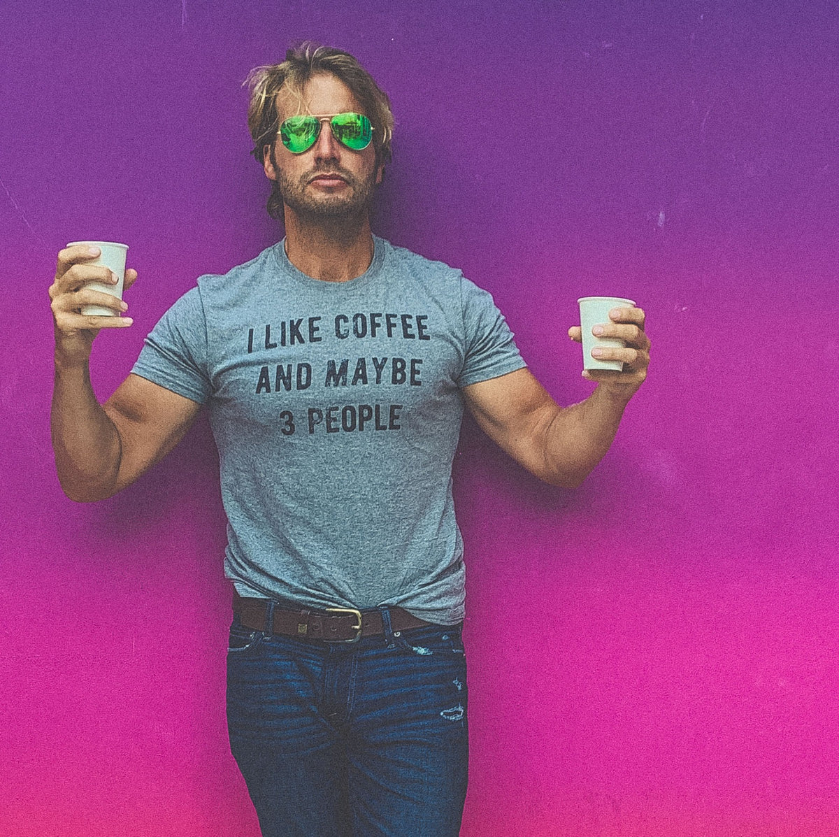 I Like Coffee And Maybe 3 People Men&#39;s T Shirt