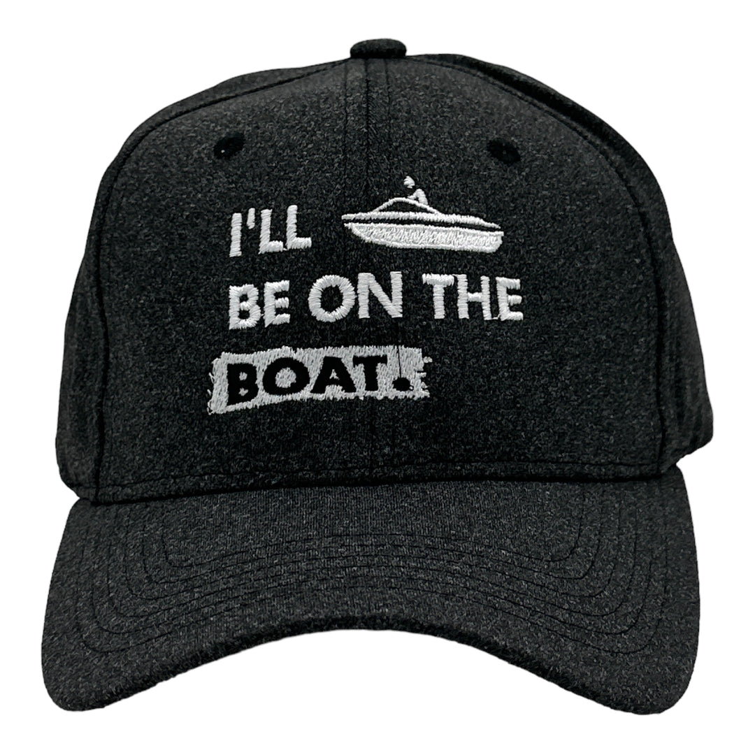 Funny Black - Ill Be On The Boat Ill Be On The Boat Nerdy Fishing sarcastic Tee