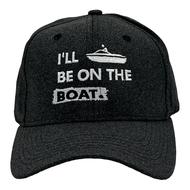 Funny Black - Ill Be On The Boat Ill Be On The Boat Nerdy Fishing sarcastic Tee