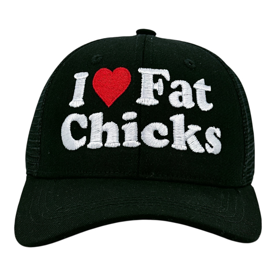 Funny Heather Black - Heart Fat Chicks I Heart Fat Chicks Nerdy Offensive Tee