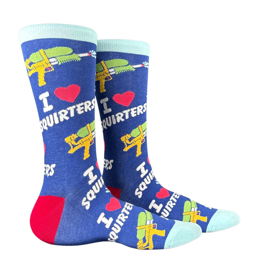 Funny Multi - Heart Squirters I Heart Squirters Sock Nerdy sex Tee