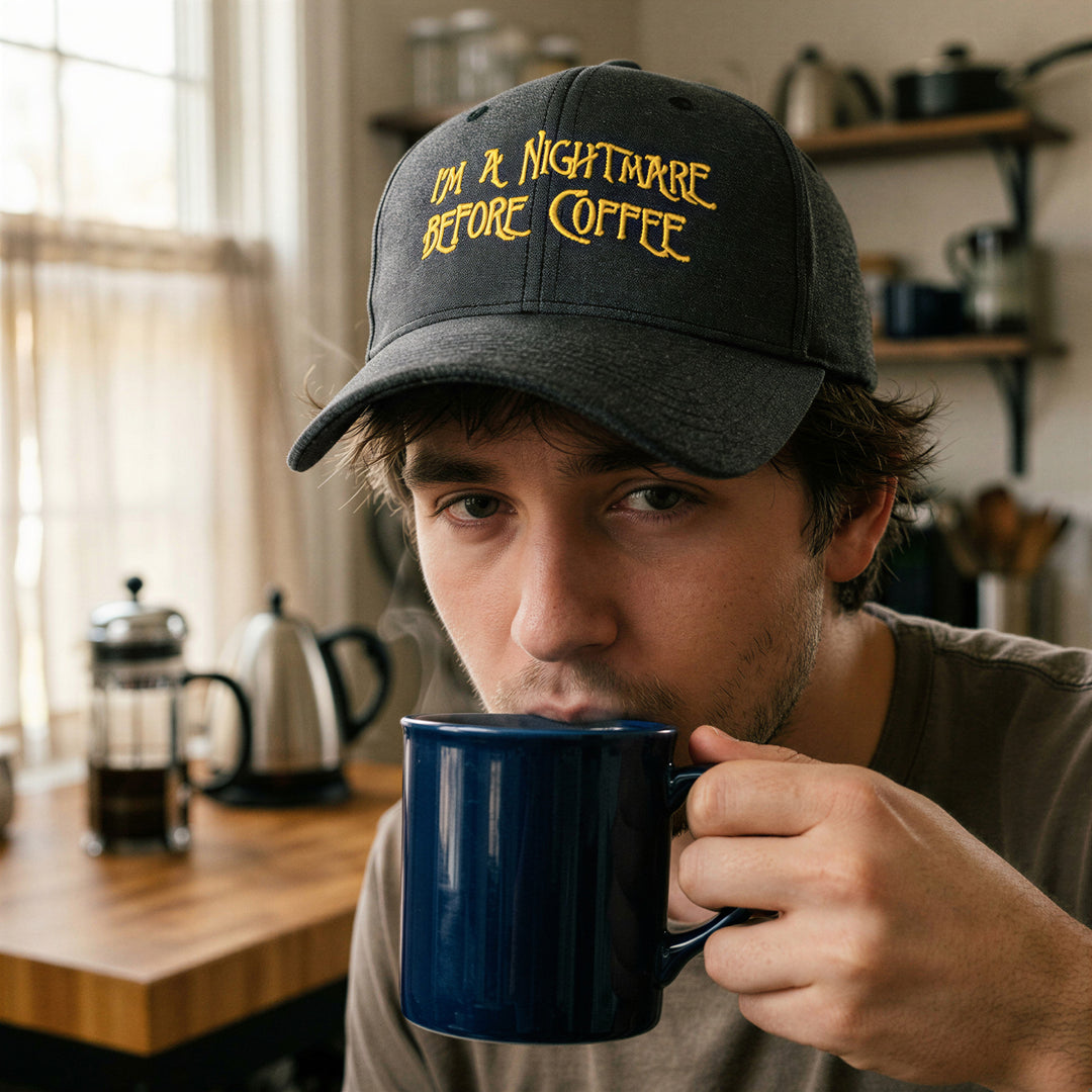 Im A Nightmare Before Coffee Hat
