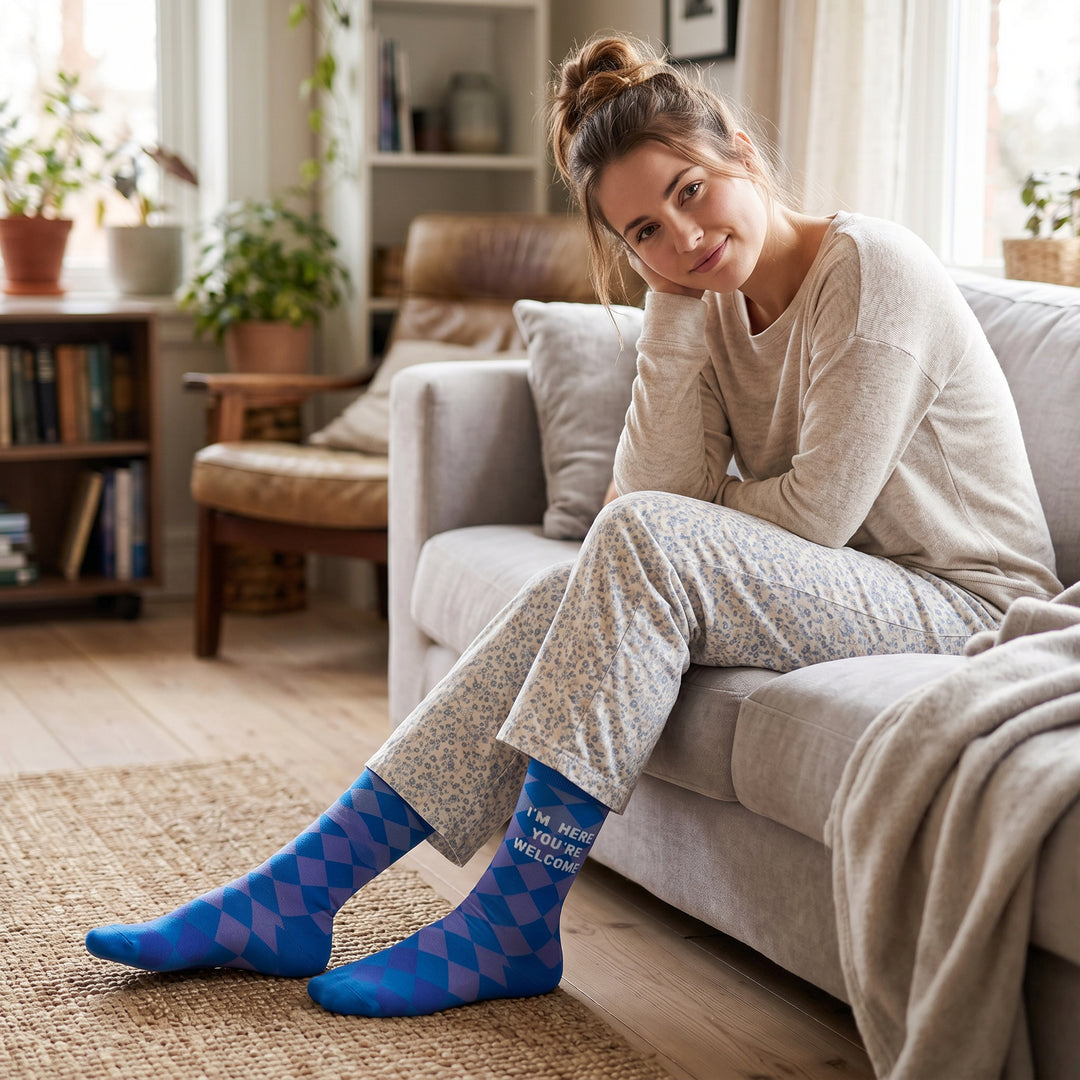 Women's I'm Here, You're Welcome Socks