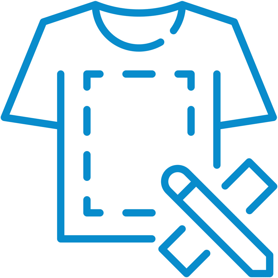 Shirt with ruler and pencil icon
