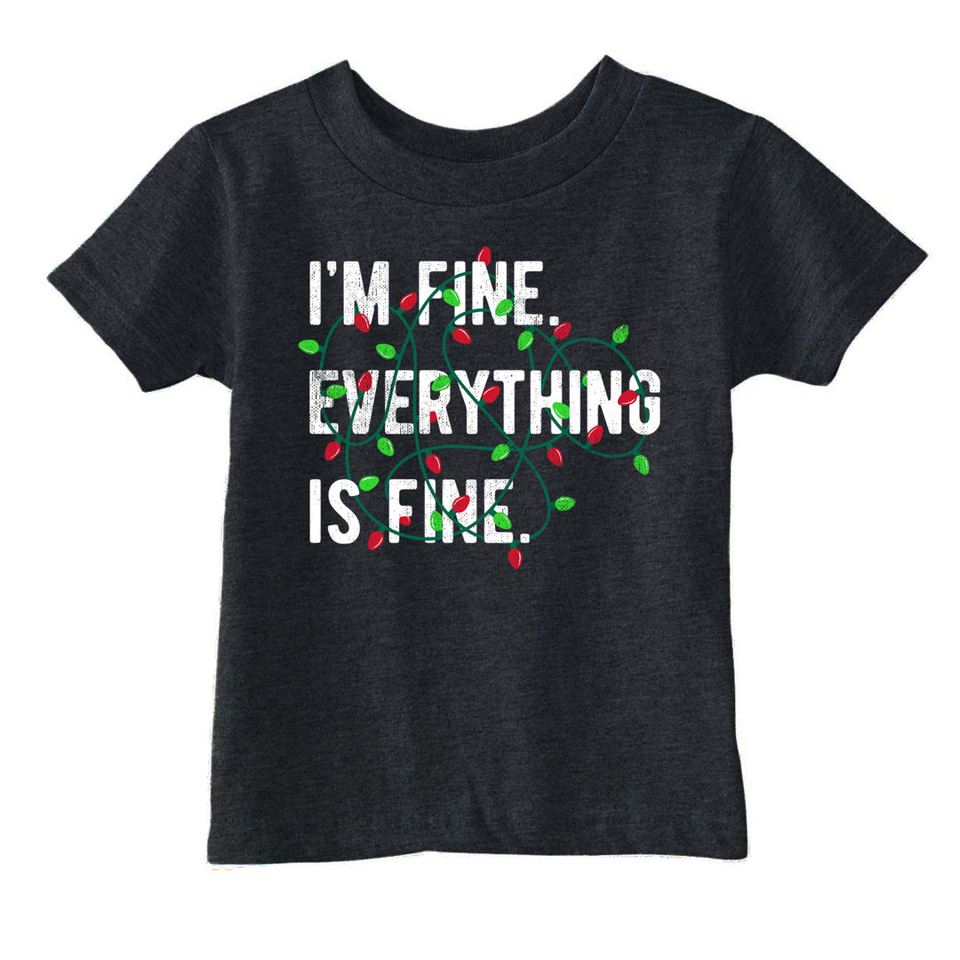 Funny Heather Black - Everything Is Fine Im Fine Everything Is Fine Toddler T Shirt Nerdy Christmas mental Tee