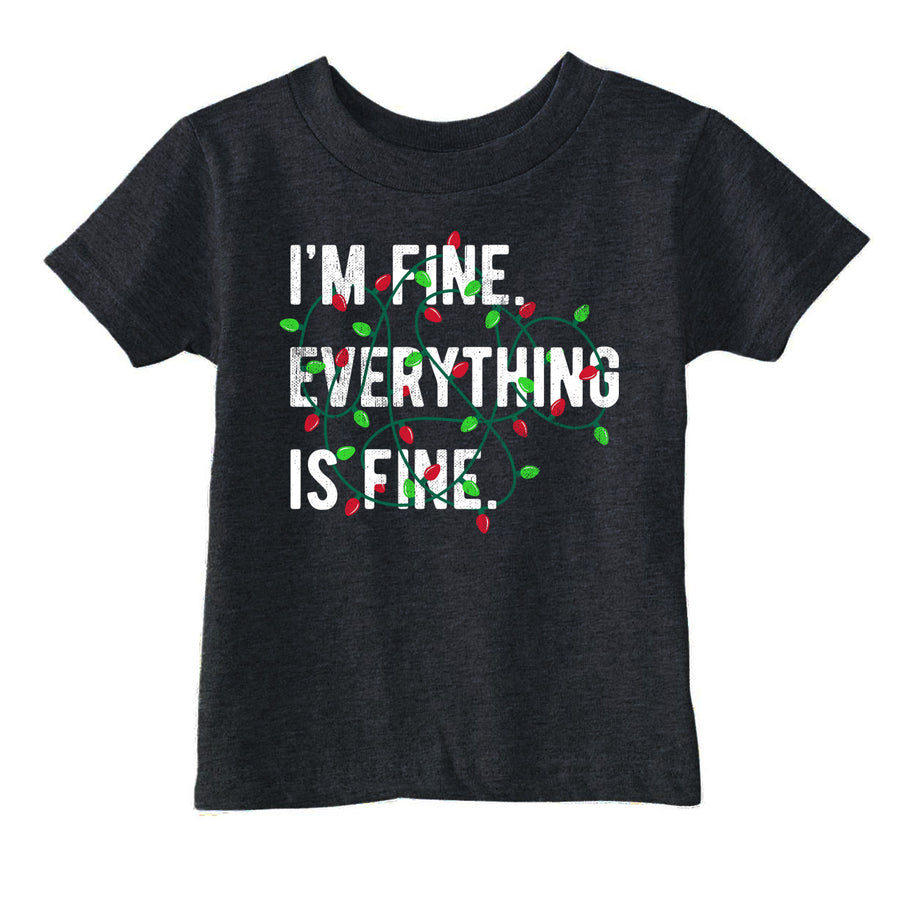 Funny Heather Black - Everything Is Fine Im Fine Everything Is Fine Toddler T Shirt Nerdy Christmas mental Tee