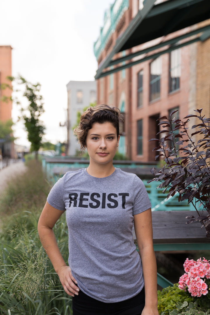 Womens Resist T Shirts Political Anti Authority Protest Tees Rebel Rally March Tee