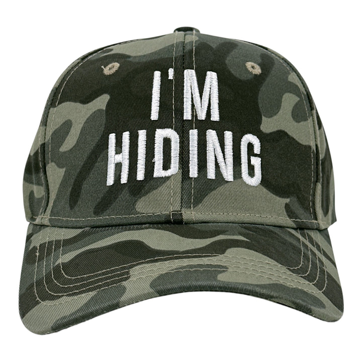 Funny Camo - Im Hiding Im Hiding Nerdy Hunting Tee