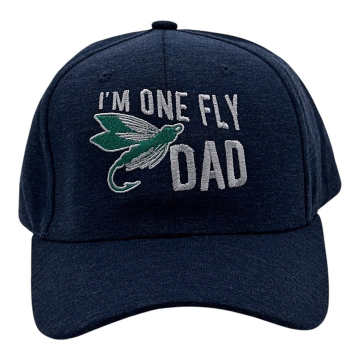 Funny Navy - One Fly Dad Im One Fly Dad Nerdy Father's Day Fishing sarcastic Tee