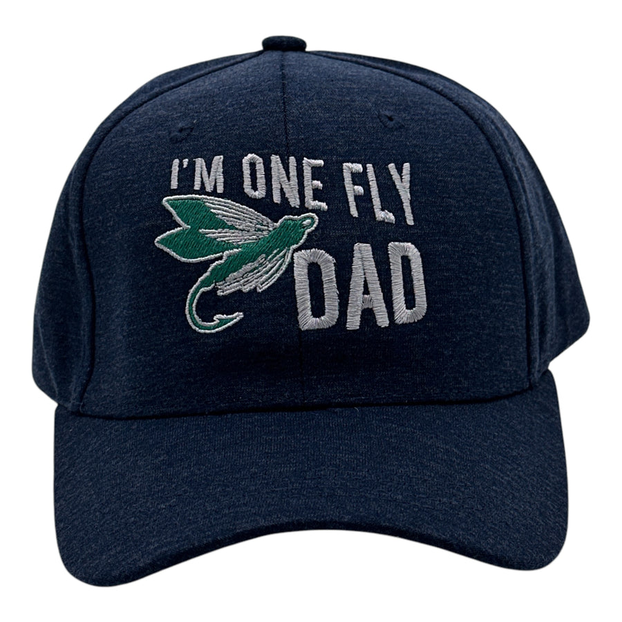 Funny Navy - One Fly Dad Im One Fly Dad Nerdy Father's Day Fishing sarcastic Tee