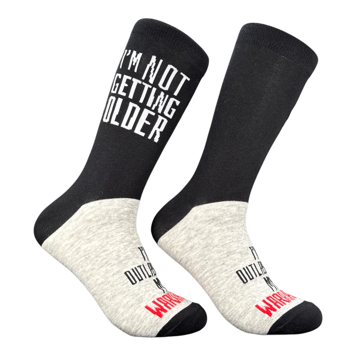 Funny Multi - Outlasting My Warranty Im Not Getting Older Im Outlasting My Warranty Sock Nerdy Mechanic Tee