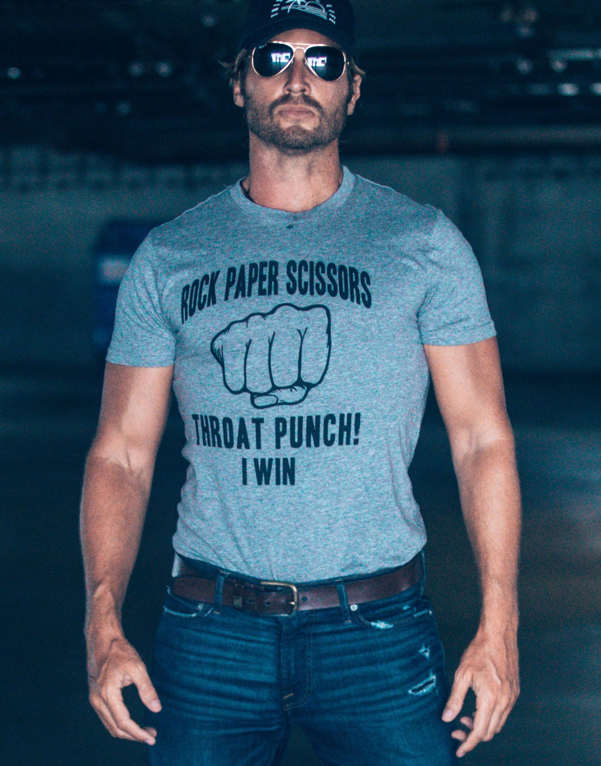 Rock Paper Scissors Throat Punch Men&#39;s T Shirt