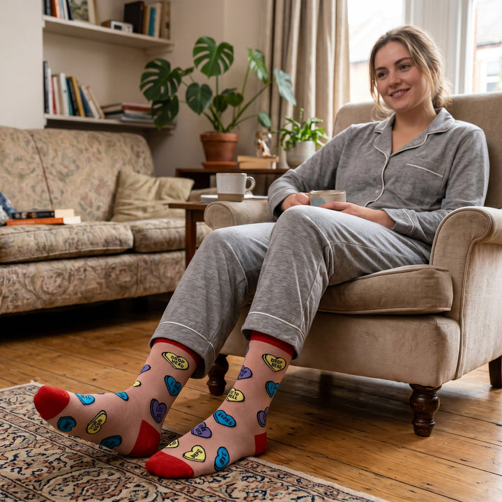 Womens Offensive Candy Hearts Socks