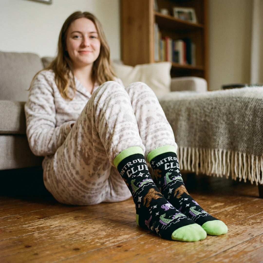 Womens Introverts Club Socks