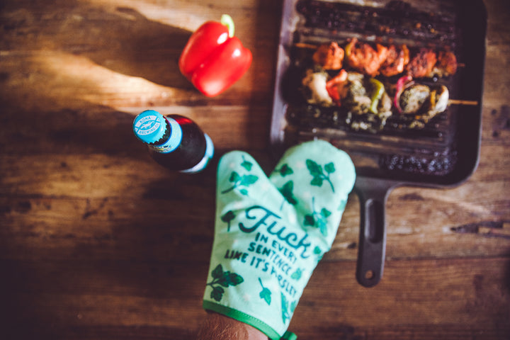 I Sprinkle Fuck In Every Sentence Like It's Parsley Oven Mitt Bakeware