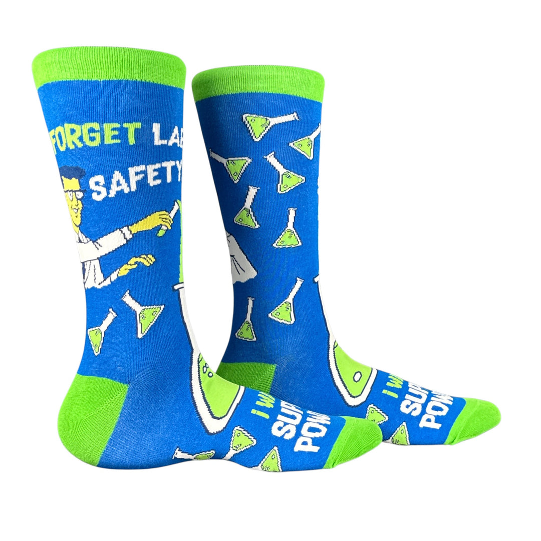Funny Multi - Superpowers Forget Lab Safety I Want Superpowers Sock Nerdy science Tee