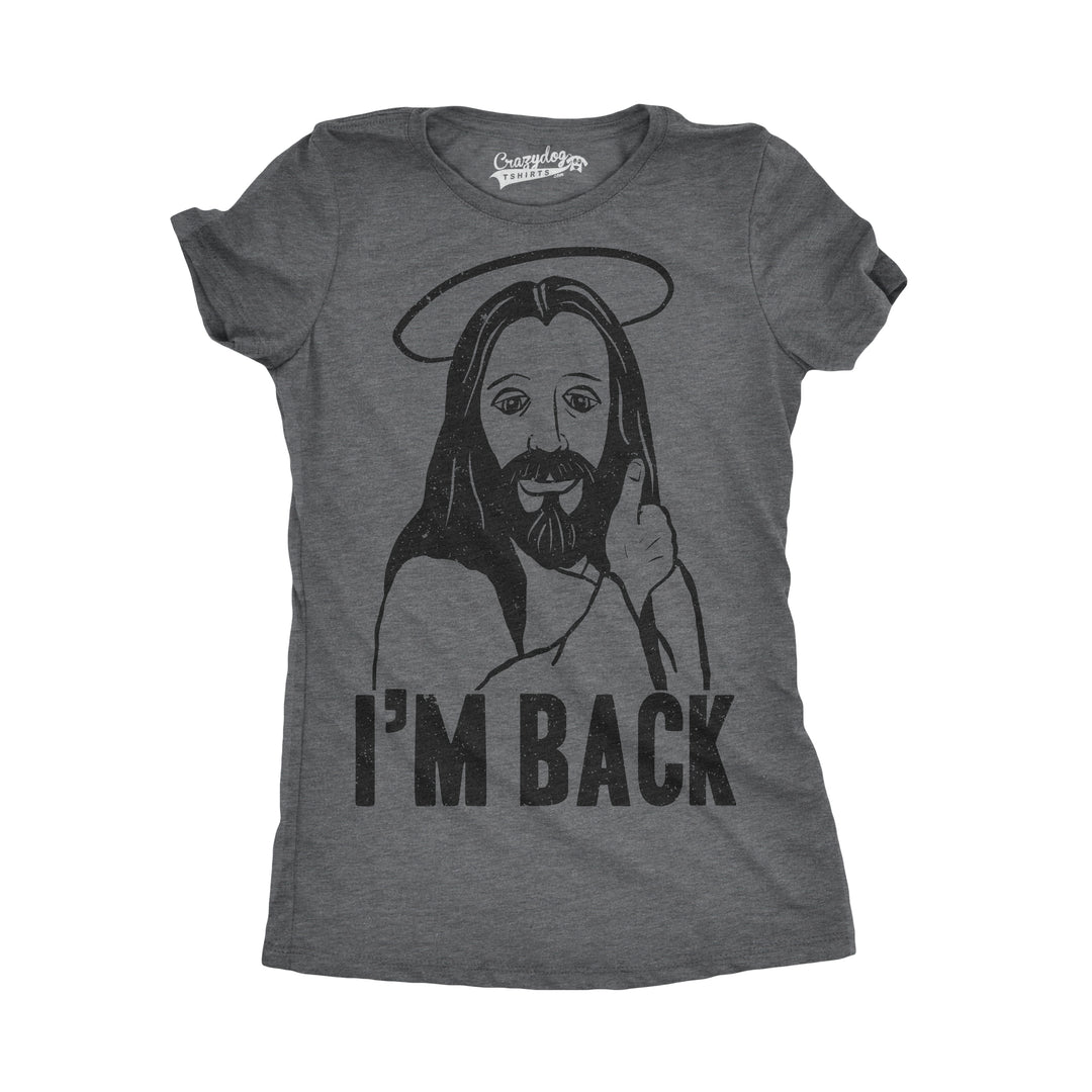 Funny Dark Heather Grey Womens T Shirt Nerdy Easter Religion Tee