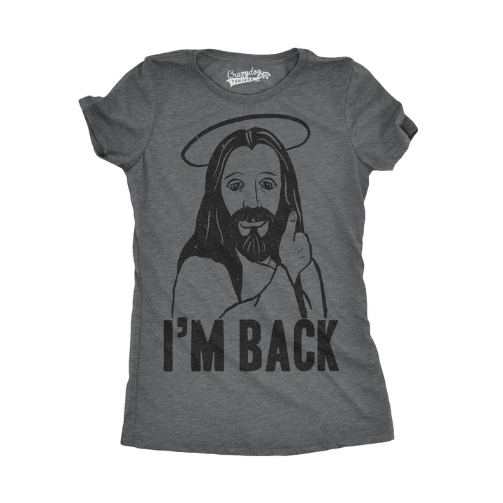 Funny Dark Heather Grey Womens T Shirt Nerdy Easter Religion Tee