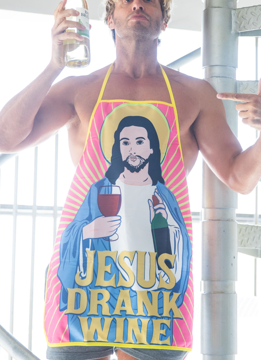 Jesus Drank Wine Apron Bakeware