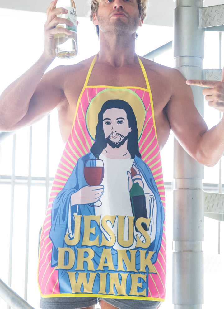 Jesus Drank Wine Apron Bakeware