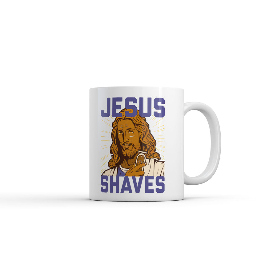 Funny White Jesus Shaves Coffee Mug Nerdy religion Sarcastic Tee