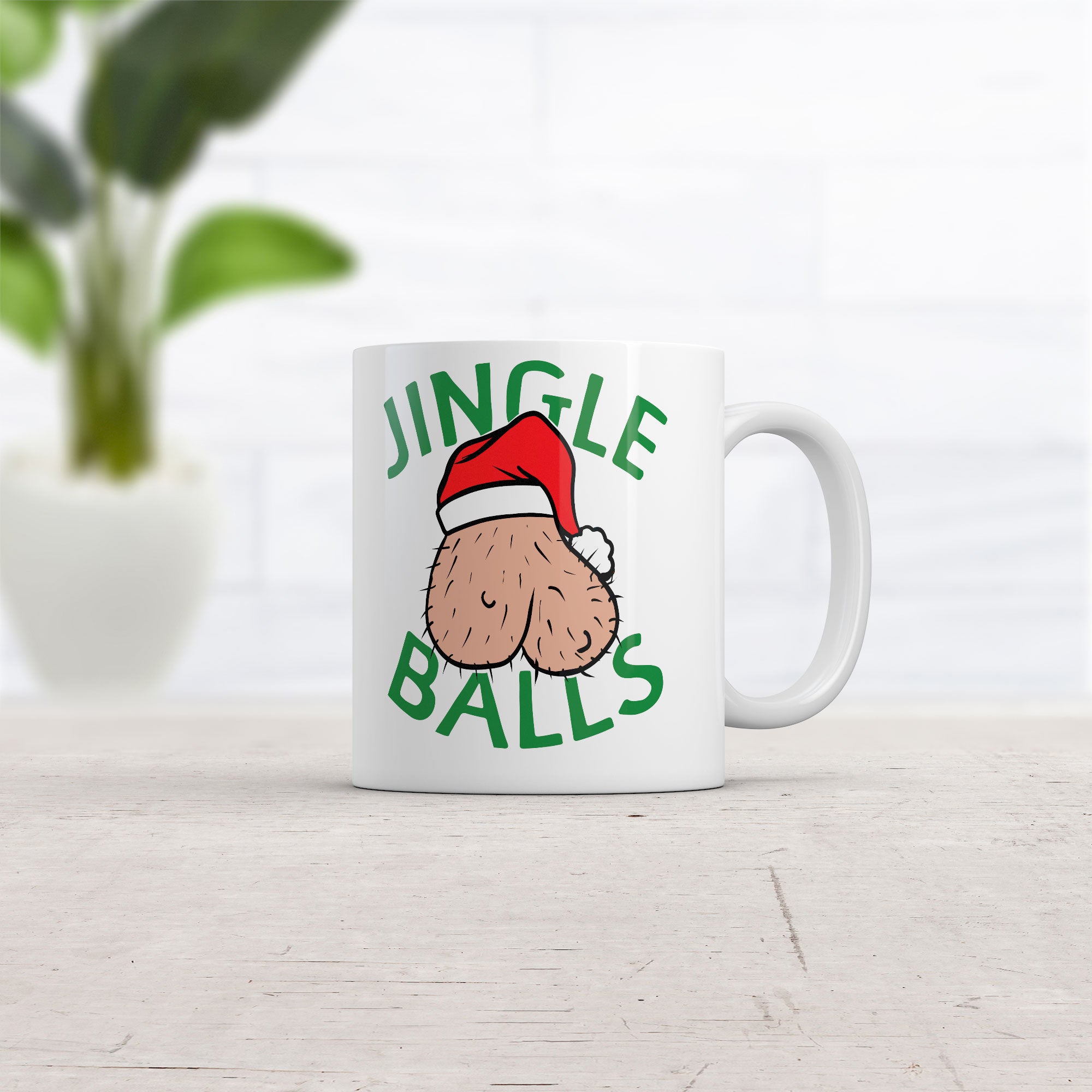 Funny White Jingle Balls Coffee Mug Nerdy Christmas sarcastic Tee