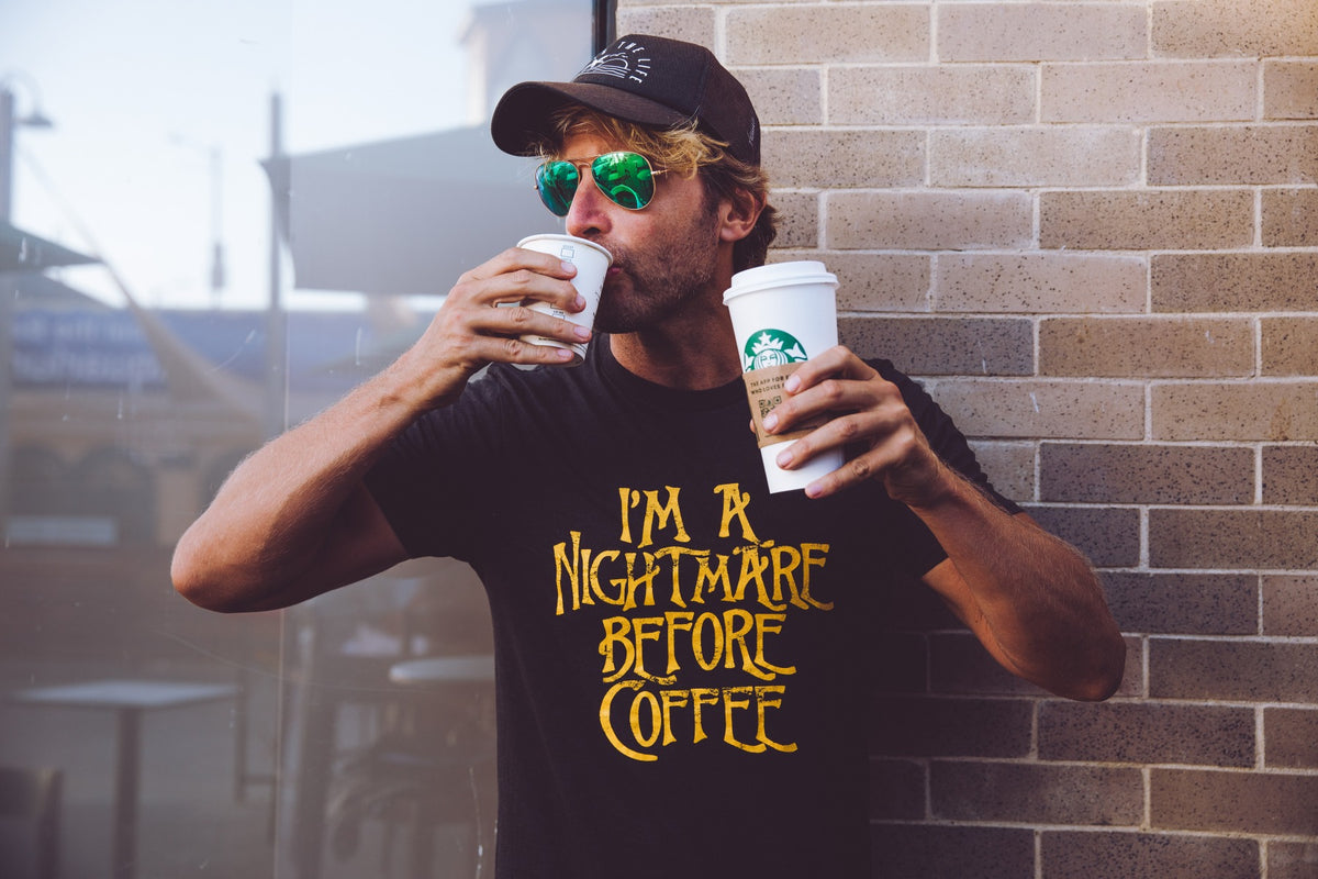 I&#39;m A Nightmare Before Coffee Men&#39;s T Shirt