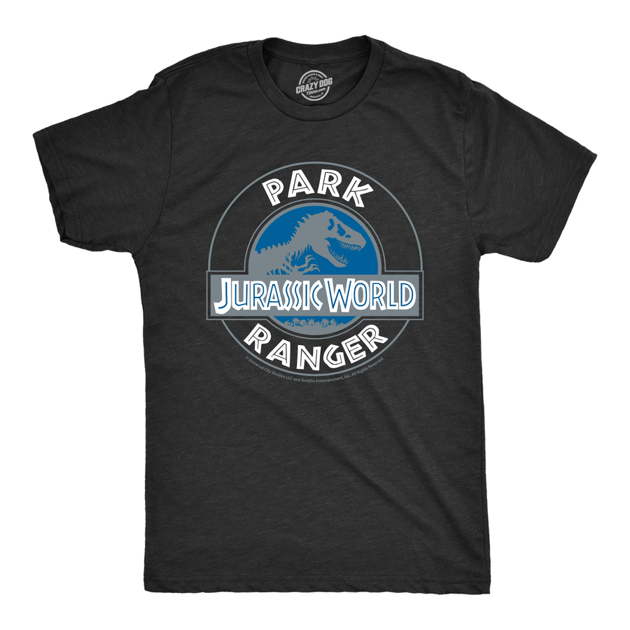 Funny Heather Black - Jurassic World Park Ranger Jurassic World Park Ranger Mens T Shirt Nerdy TV & Movies Dinosaur retro Tee