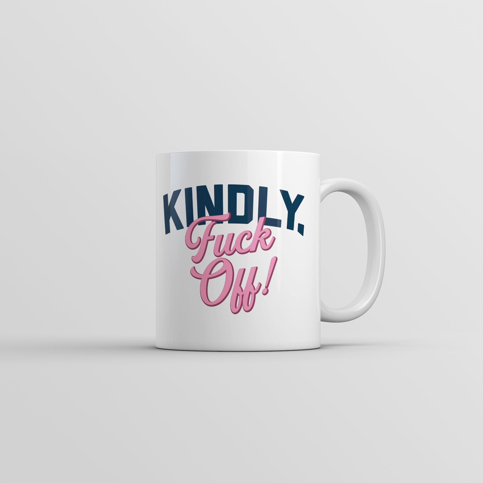 Funny White Kindly Fuck Off Coffee Mug Nerdy introvert sarcastic Tee