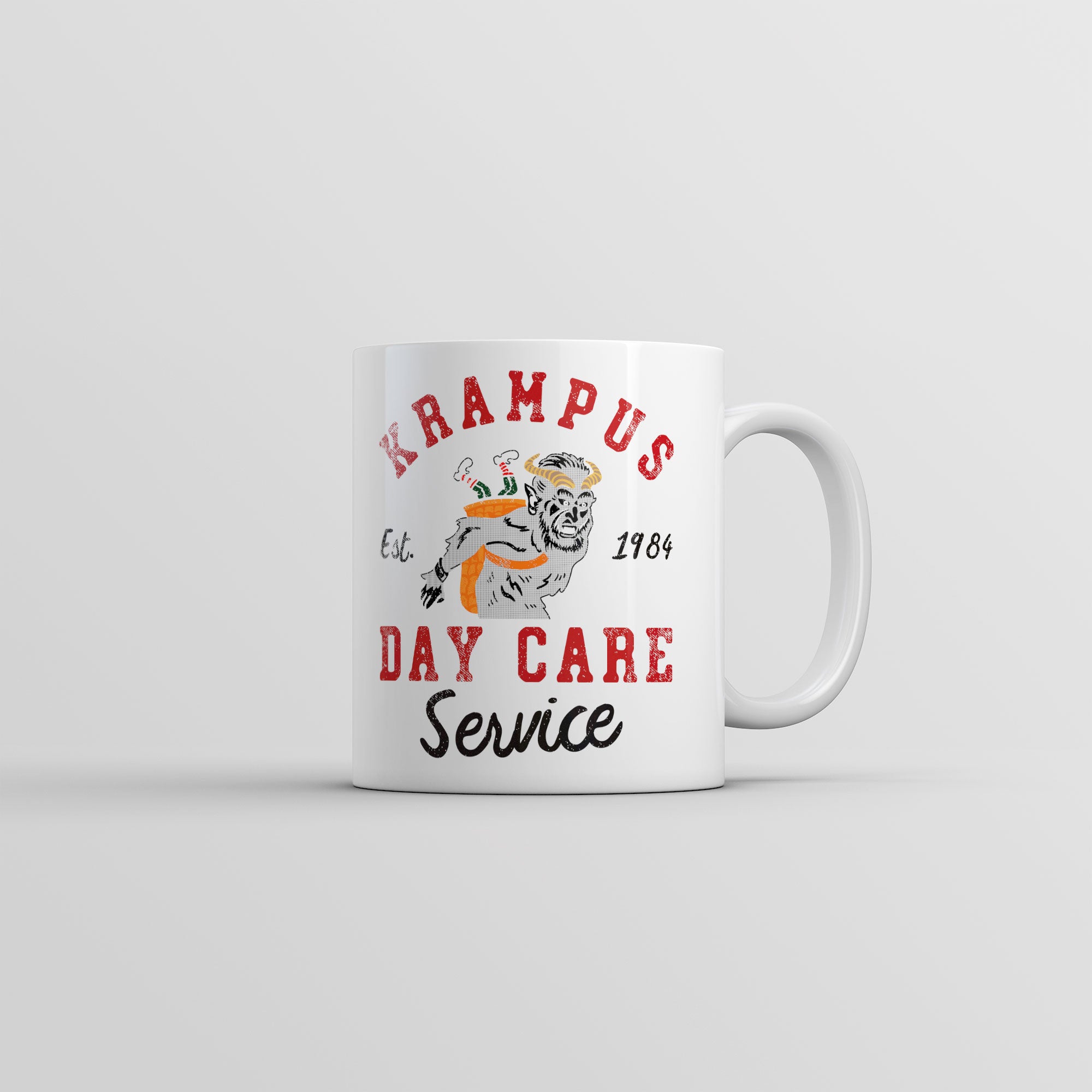 Funny White Krampus Day Care Service Coffee Mug Nerdy Christmas sarcastic Tee