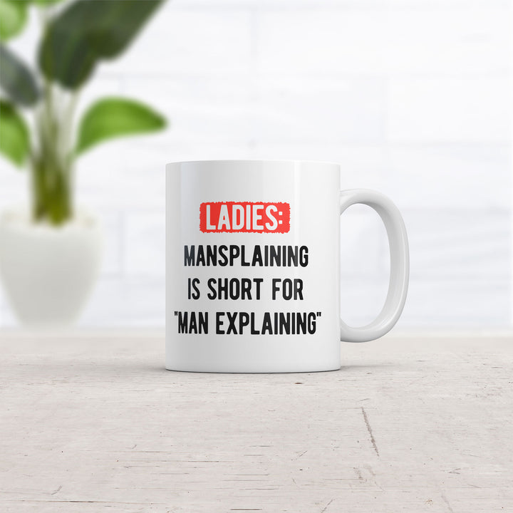 Ladies Mansplaining Is Short For Men Explaining Mug